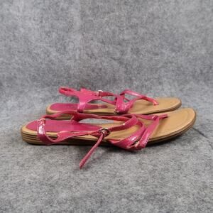 Classified Shoes Womens 7 Sandals Flats Casual Pink Buckle Strap Strappy
